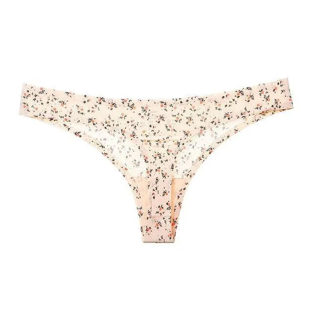 1 Pc Thong Leopard T-back Soft G-string Seamless Underwear Panties