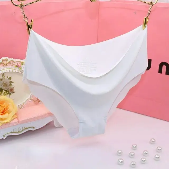 1PC Sexy Seamless Briefs Ultra-thin Traceless Trimming Ruffles Soft Underwear Women's Panties