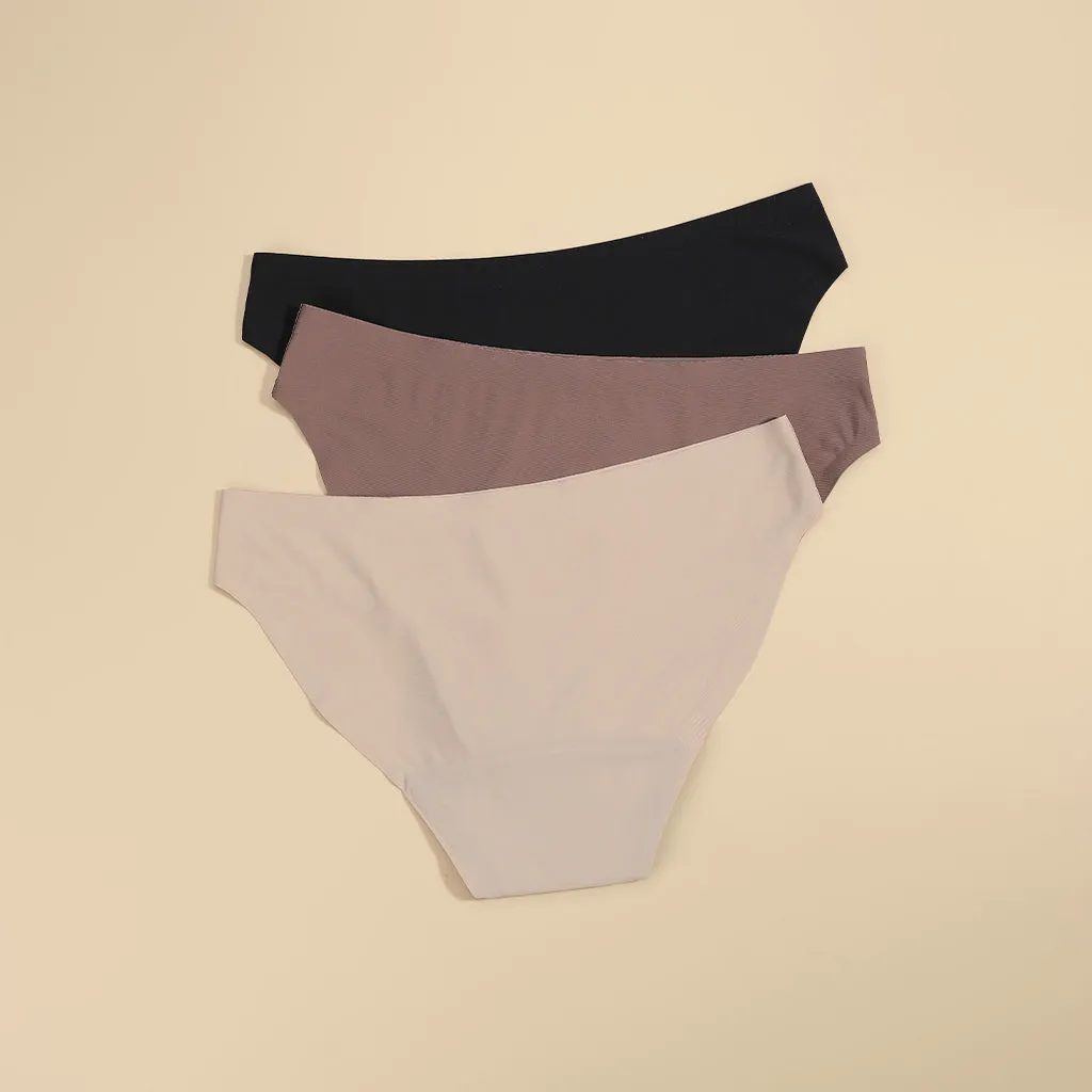 3 Pack Seamless Period Panties Bikini- Moderate Flow