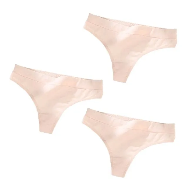 3 pack Thong Panties String Underwear Briefs Sexy Lingerie Pants Intimate Ladies Low-Rise G-String