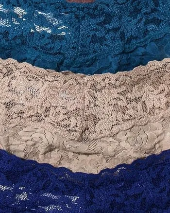 5PACK SIGNATURE LACE PLUS THONG | HDBT-HIMALAYAN PINK/DUSK/BEGUILING BLUE/TAUPE/MIDNIGHT BLUE