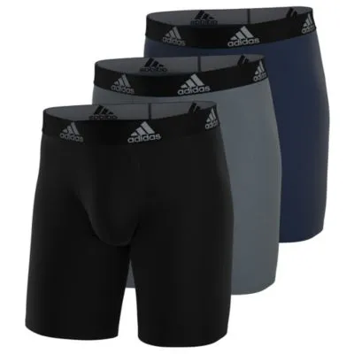 adidas Men's Performance 3-Pack Long Boxer Brief