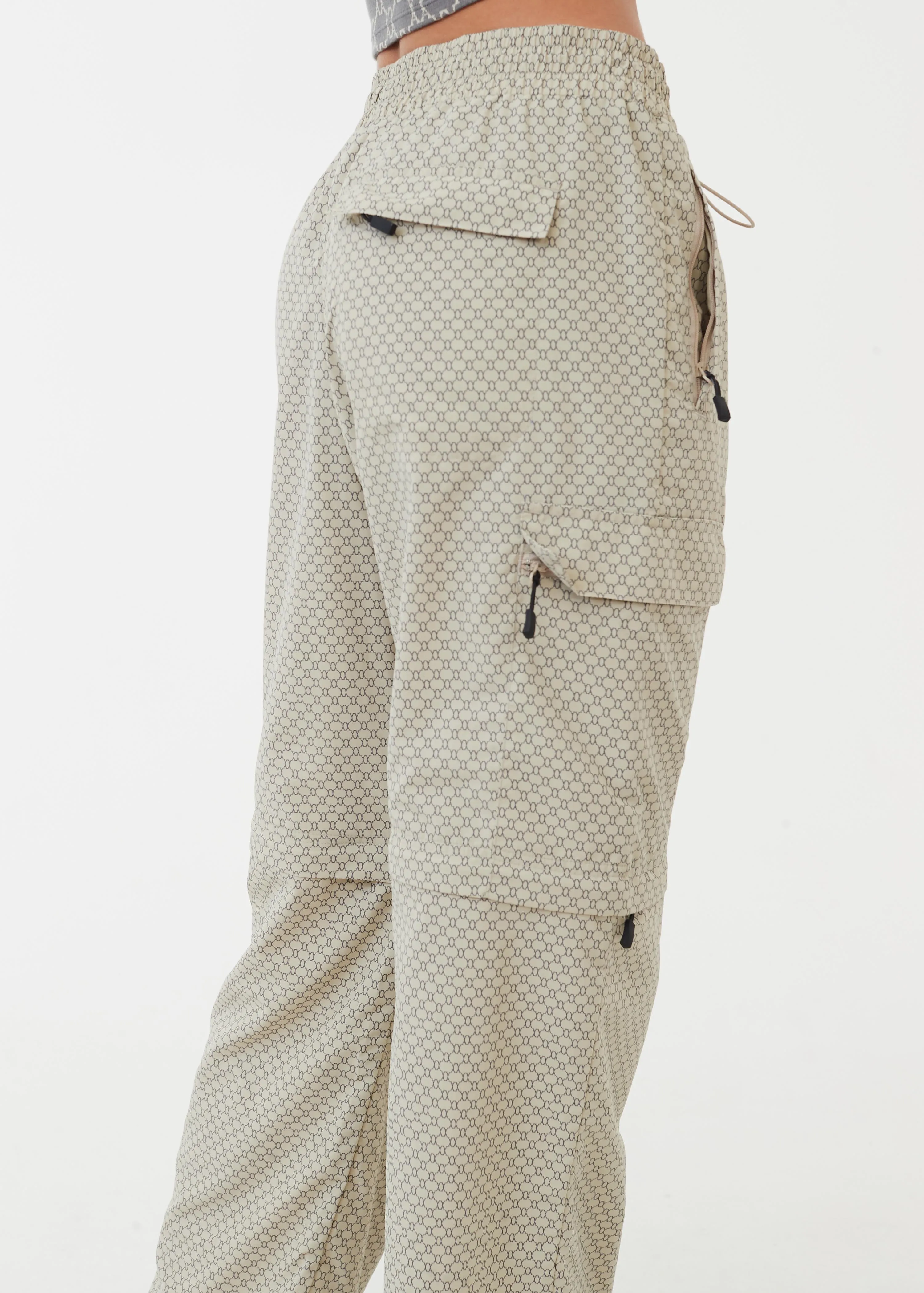 AFENDS Unisex Anthology - Unisex Nylon Zip Off Pants - Cement