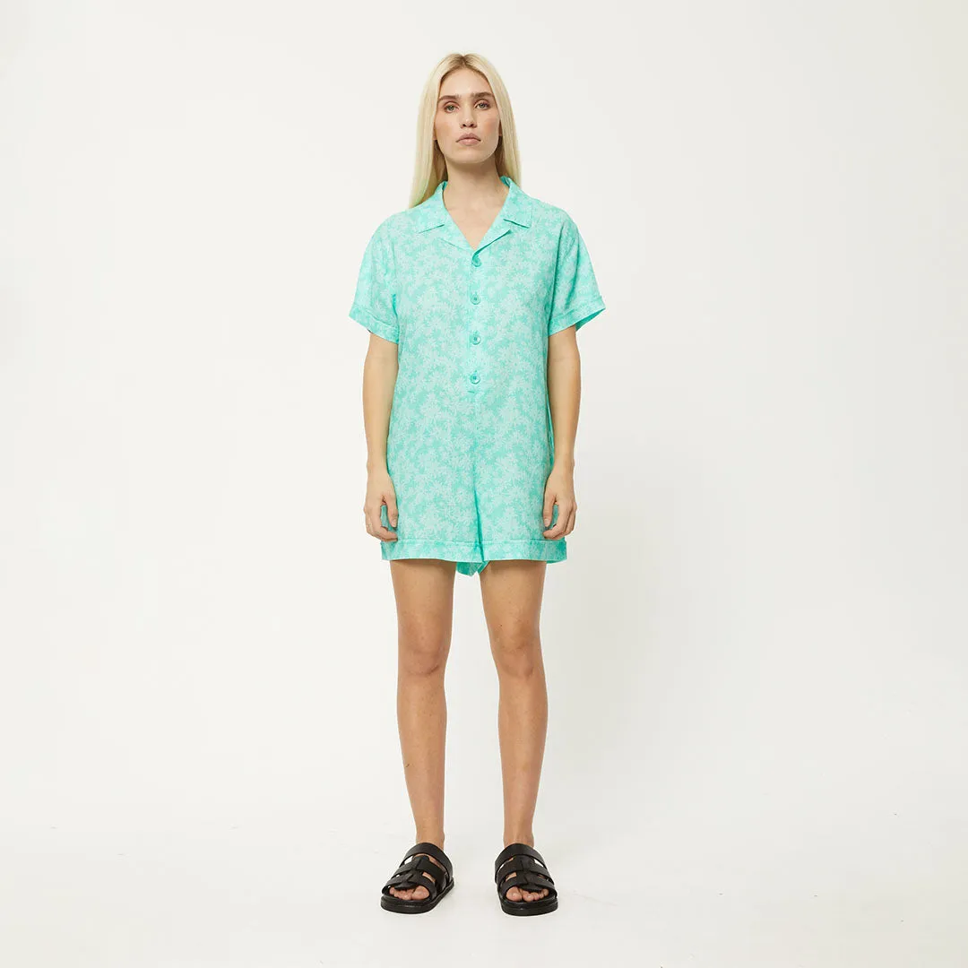 AFENDS Womens Benny Kokomo - Playsuit - Jade Daisy