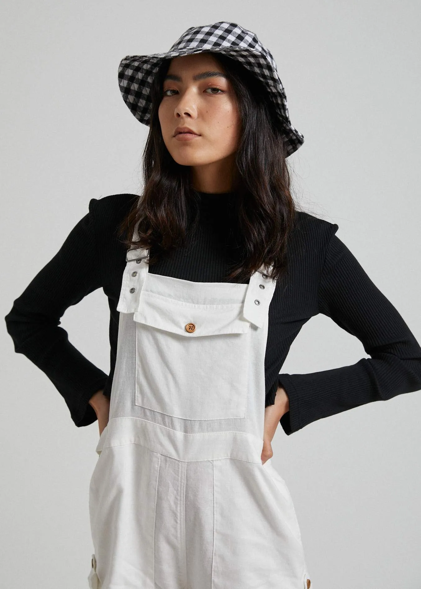 Afends Womens Bri - Hemp Overalls - White