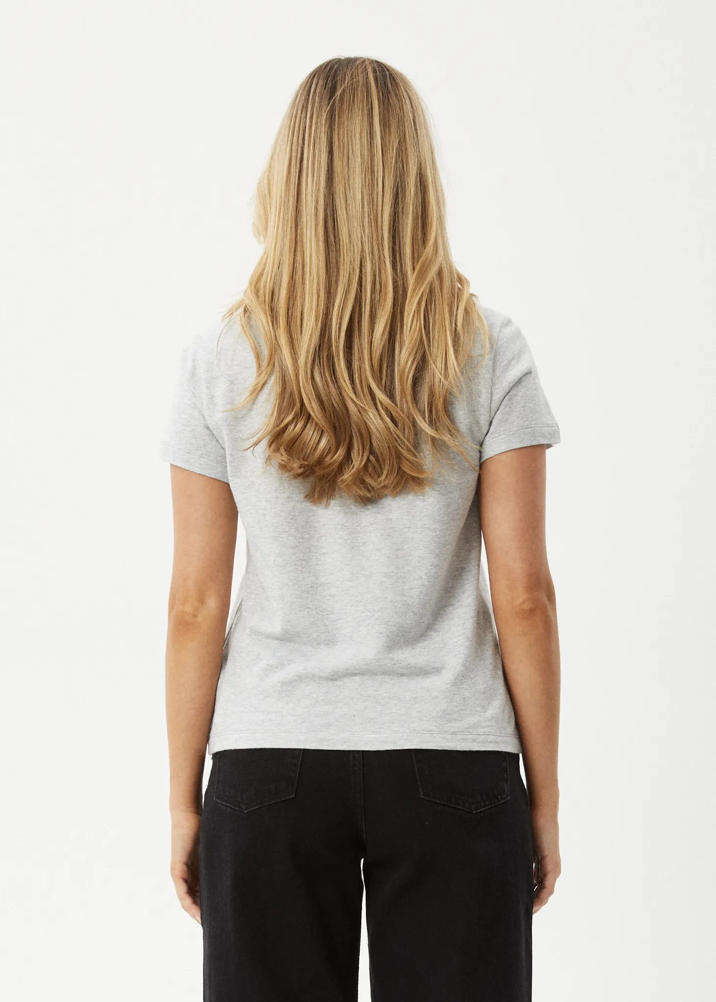 AFENDS Womens Eden - Regular Fit Tee - Shadow Grey Marle