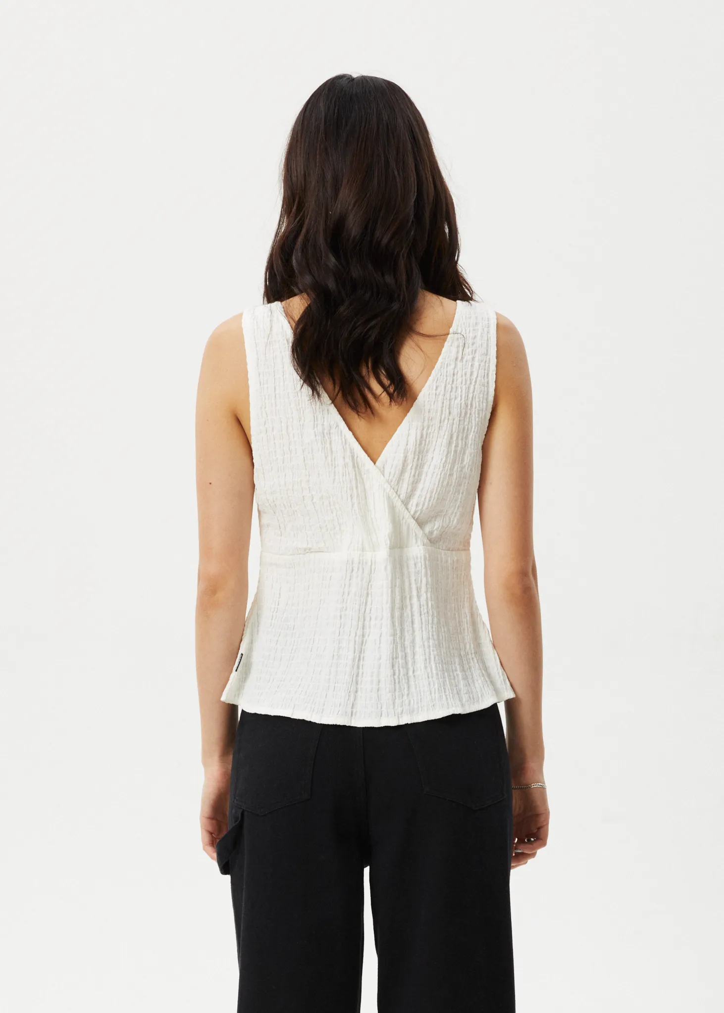 AFENDS Womens Focus - Sleeveless Top - White