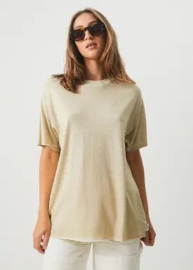 AFENDS Womens Slay - Oversized Tee - Cement