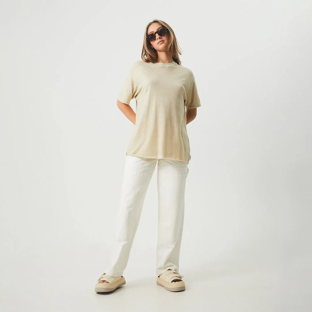 AFENDS Womens Slay - Oversized Tee - Cement