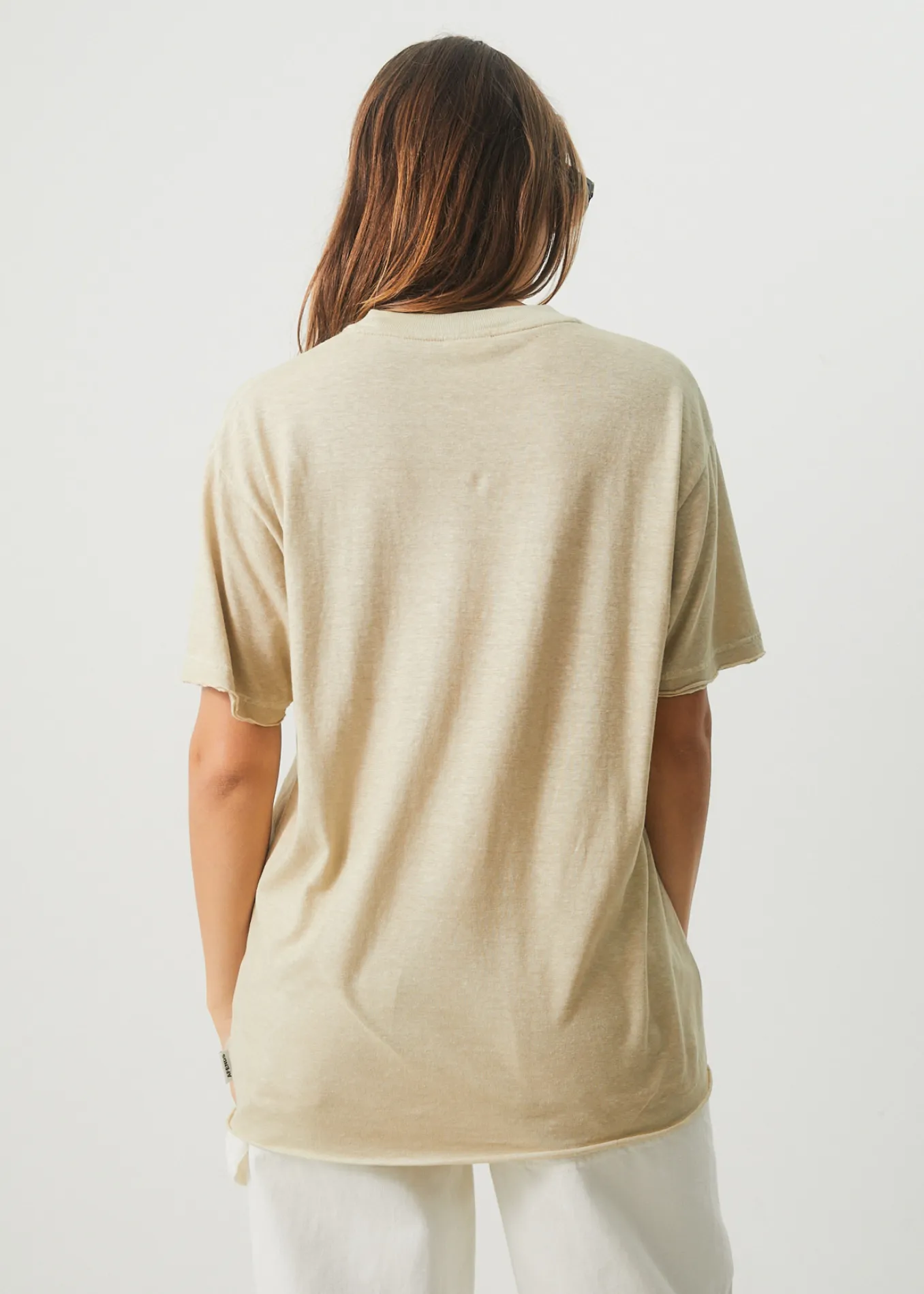 AFENDS Womens Slay - Oversized Tee - Cement