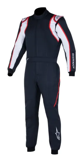 ALPINESTARS 3355020_123_58 GP RACE v2 Racing suit, FIA 8856-2018, black/white/red, Size 58