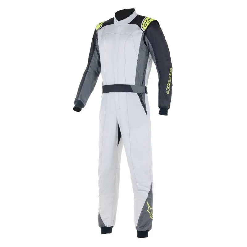 Alpinestars Atom FIA Suit - Silver /Anthracite/Yellow Fluo