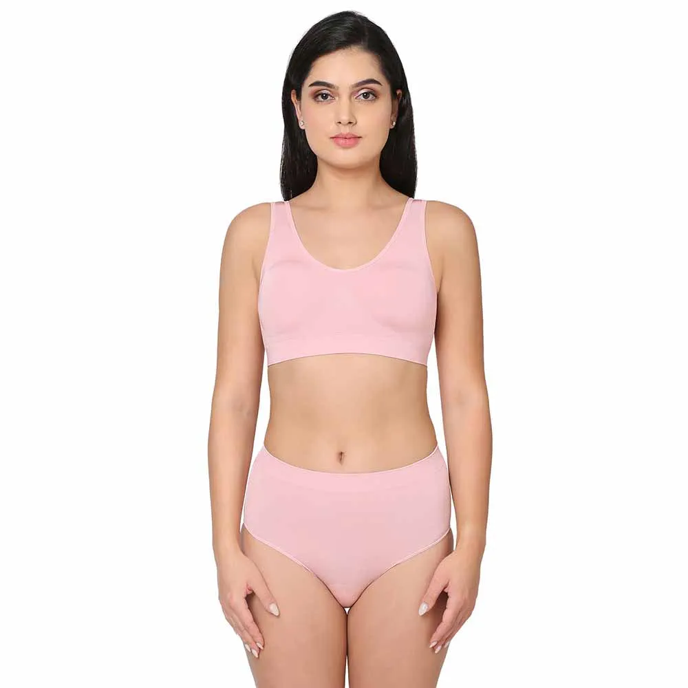 B-Smooth High Waist Full Coverage Everyday Wear Brief Panty - Light Pink