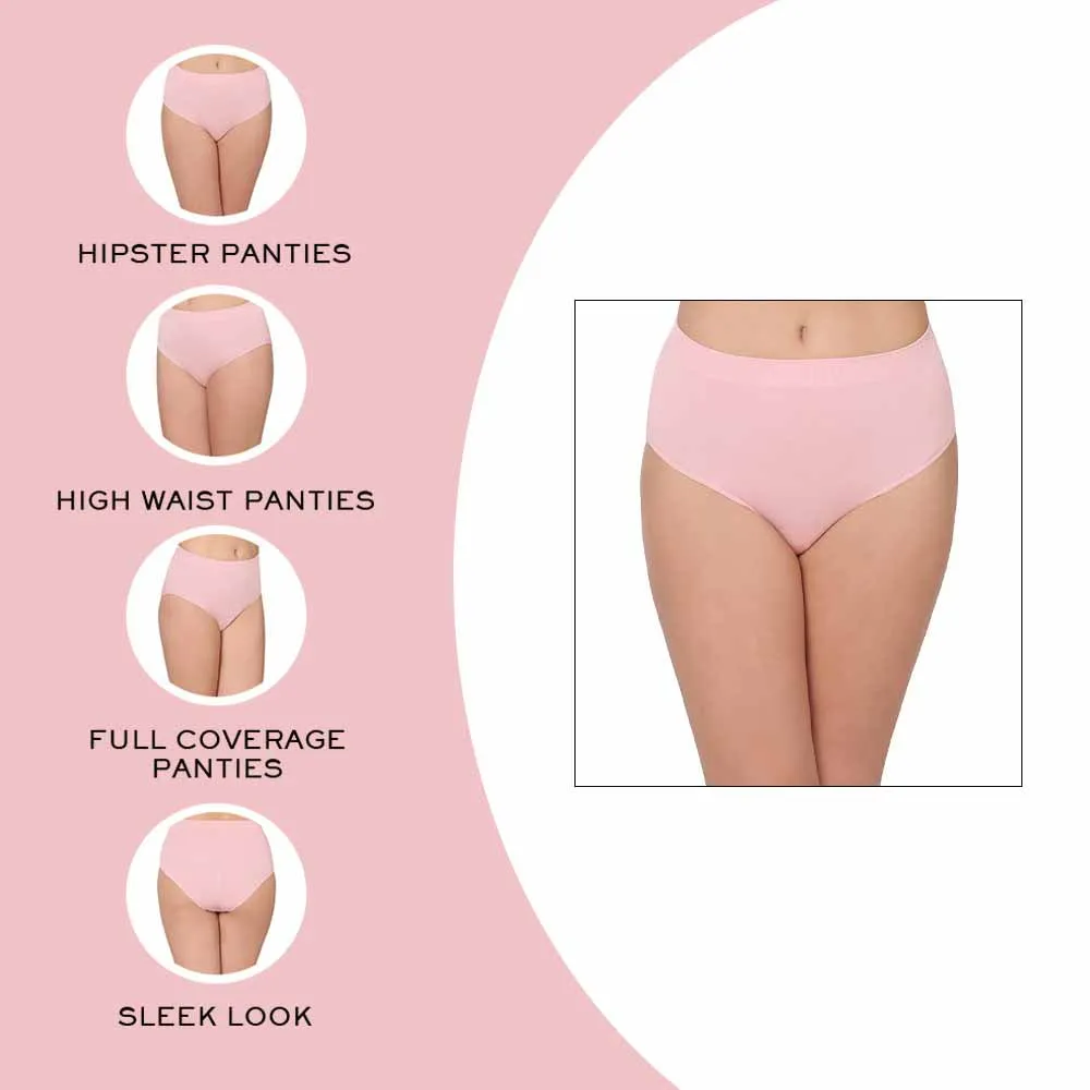 B-Smooth High Waist Full Coverage Everyday Wear Brief Panty - Light Pink