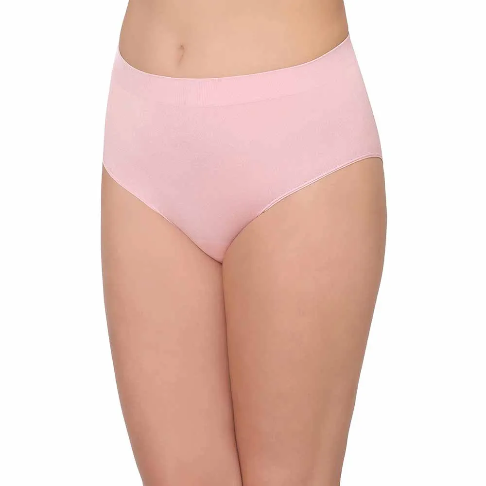 B-Smooth High Waist Full Coverage Everyday Wear Brief Panty - Light Pink