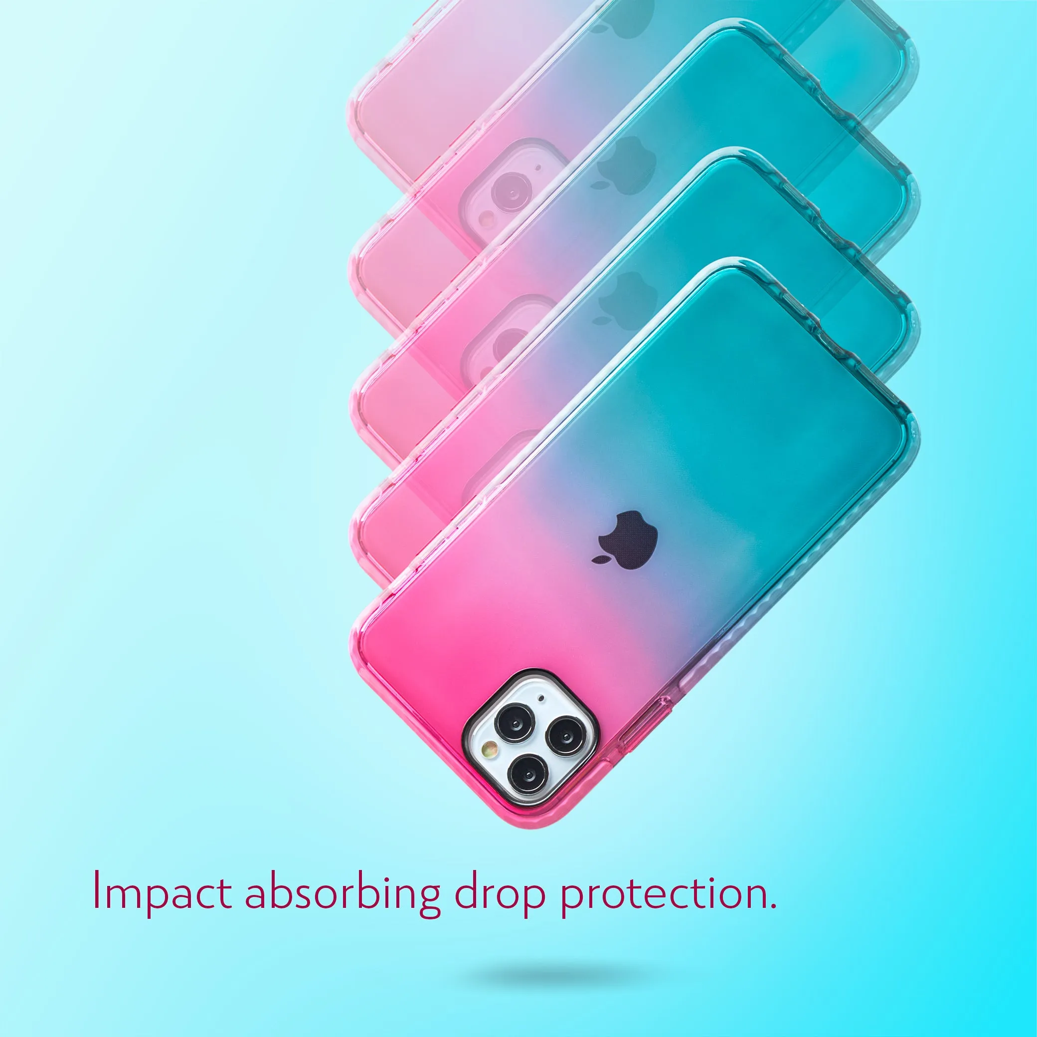 Barrier Case for iPhone 11 Pro Max- Blue n Pink Gradient Sunset