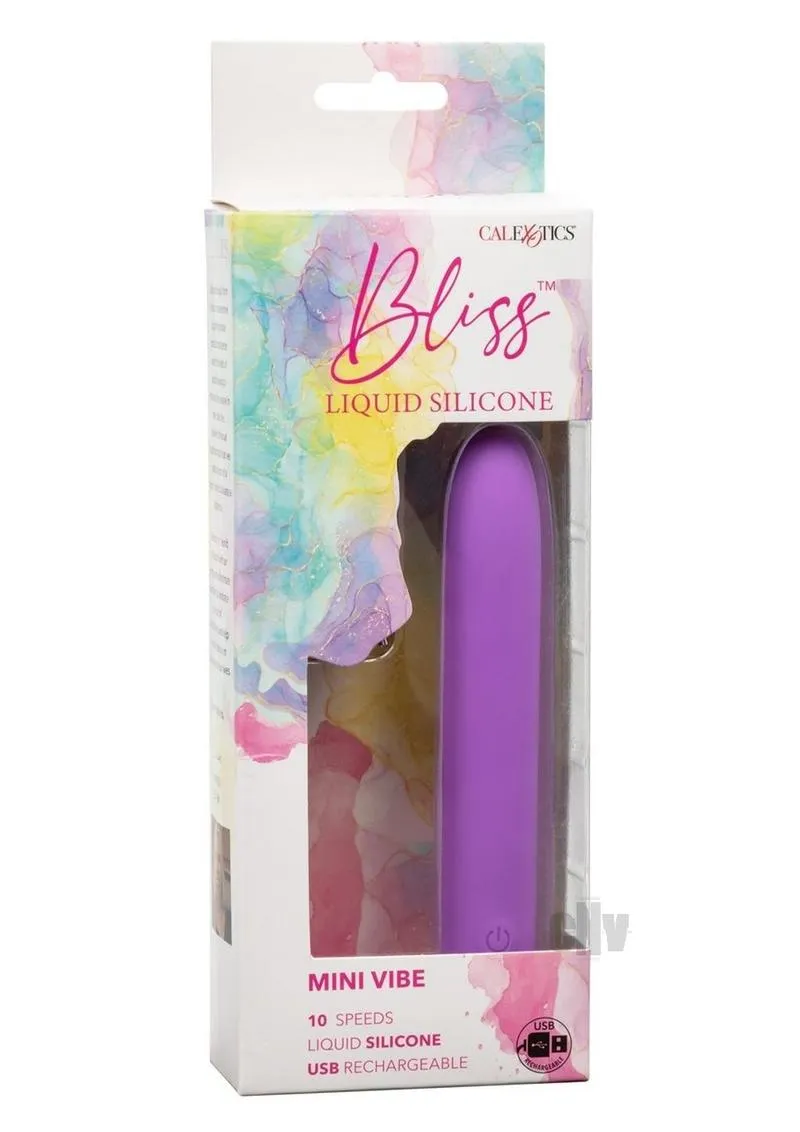 Bliss Liquid Silicone Mini Vibe Purple