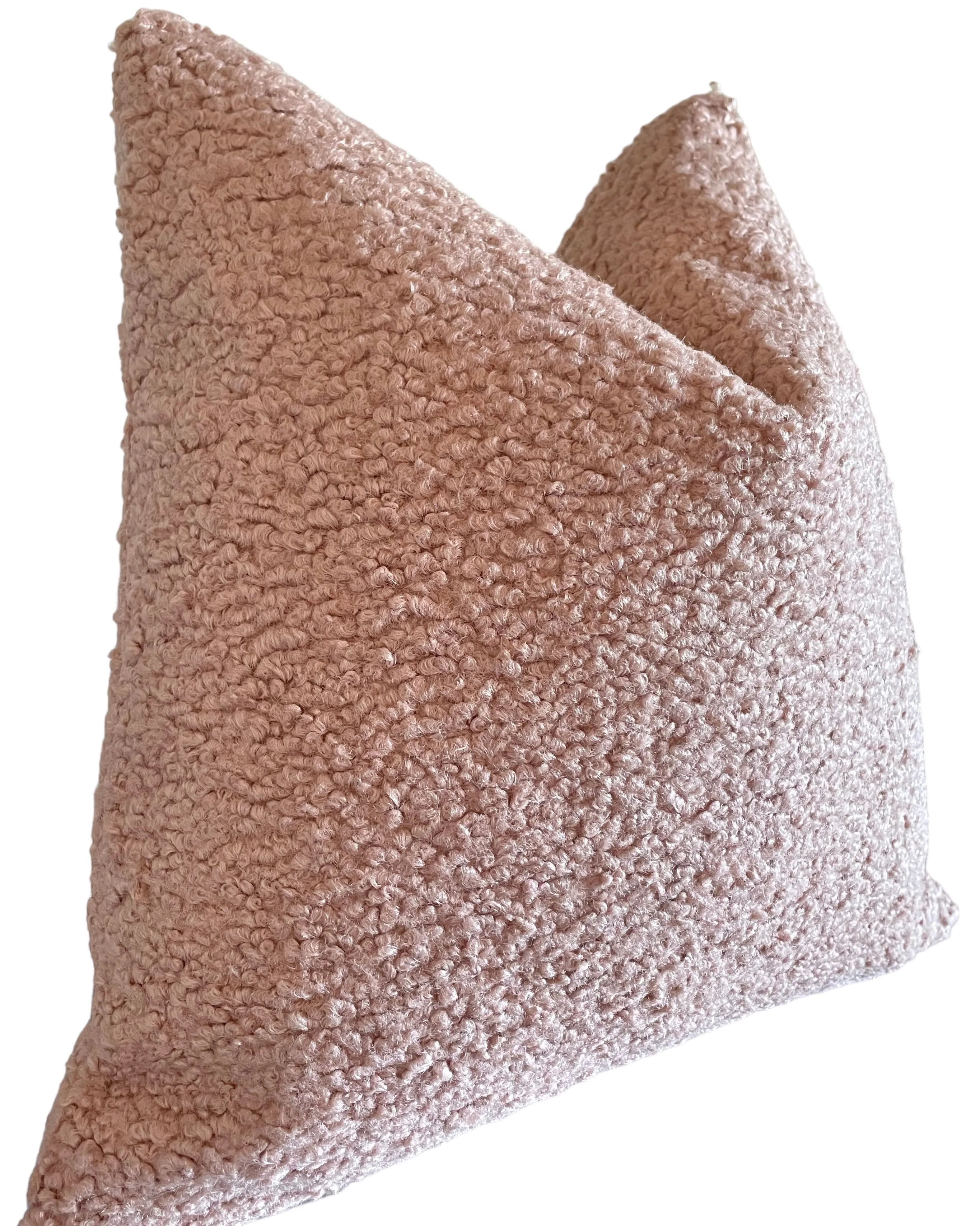 Blush Faux Sherpa Fur Pillow Cover / Pillow Case 16x16 / Fur 20x20 / Pink Fur 22x22 / Pink Pillow 24x24 / Soft Pillow 26x26 / Fur 14x36 / Fur Body Pillow