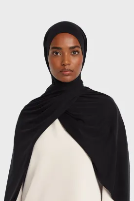 Breathable Jersey Scarf | Light Black