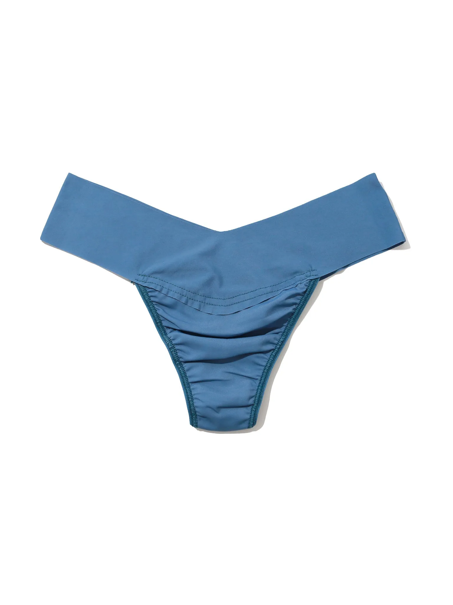 BreatheSoft® Natural Rise Thong Rainy Day Blue