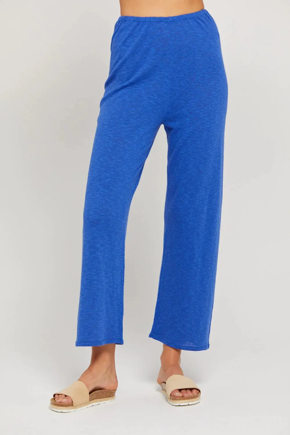 BY RIDLEY Womens Allyson Linen Pant - Royal Blue