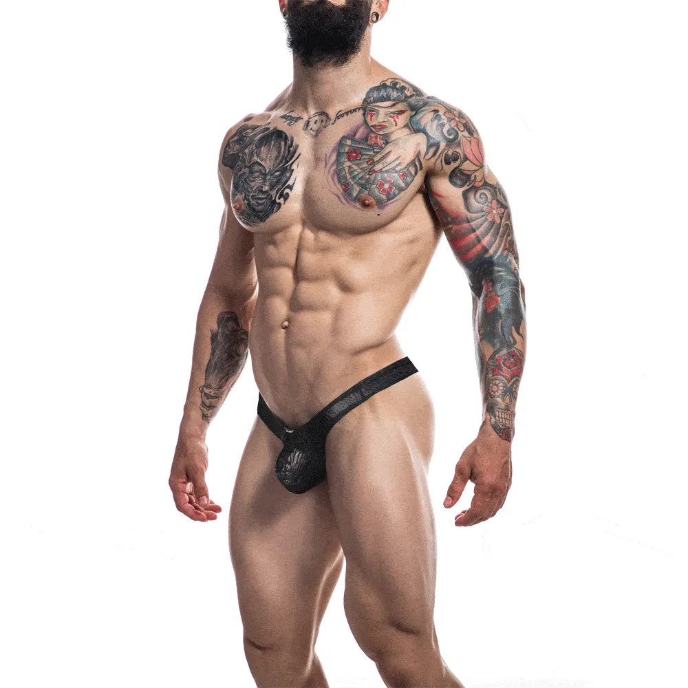 C4M Pouch Enhancing Men's Thong Provocative - Tainted Leopard