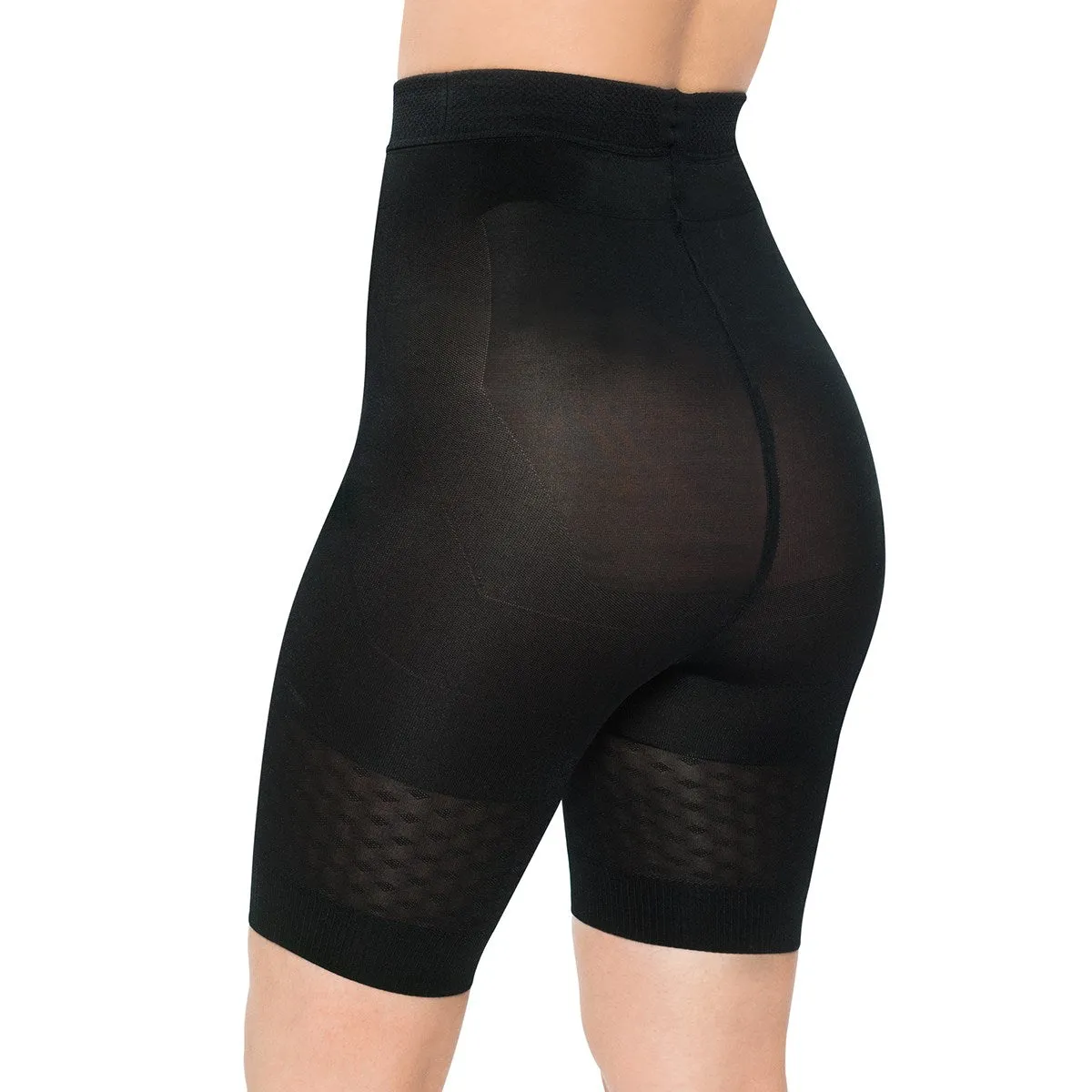 Comfia Shapewear Shorts - Seamless Comfort and Slimming Support (Small, Black)