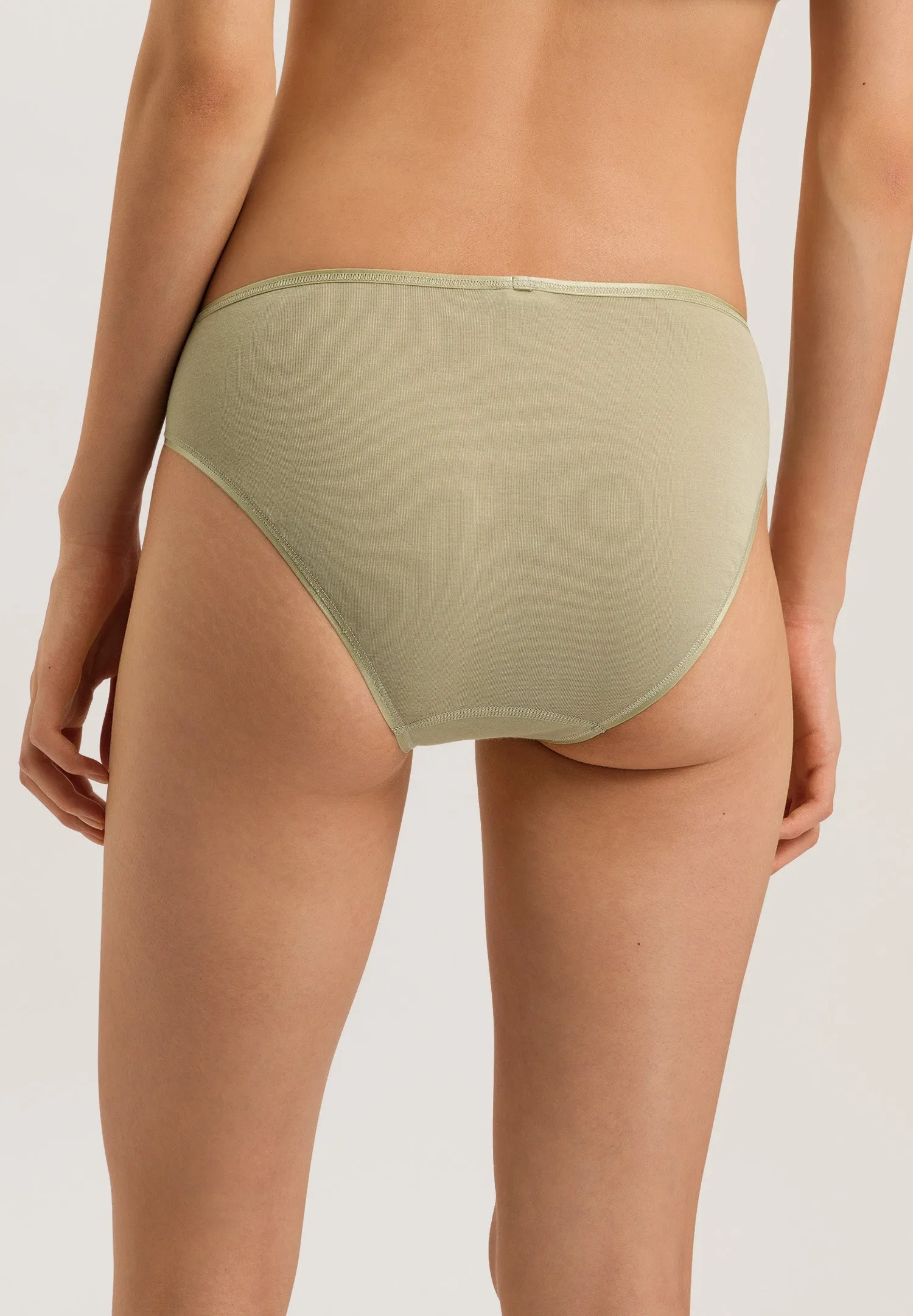 Cotton Seamless Cotton Hi-Cut Full Brief | Moss Green 71626-2720