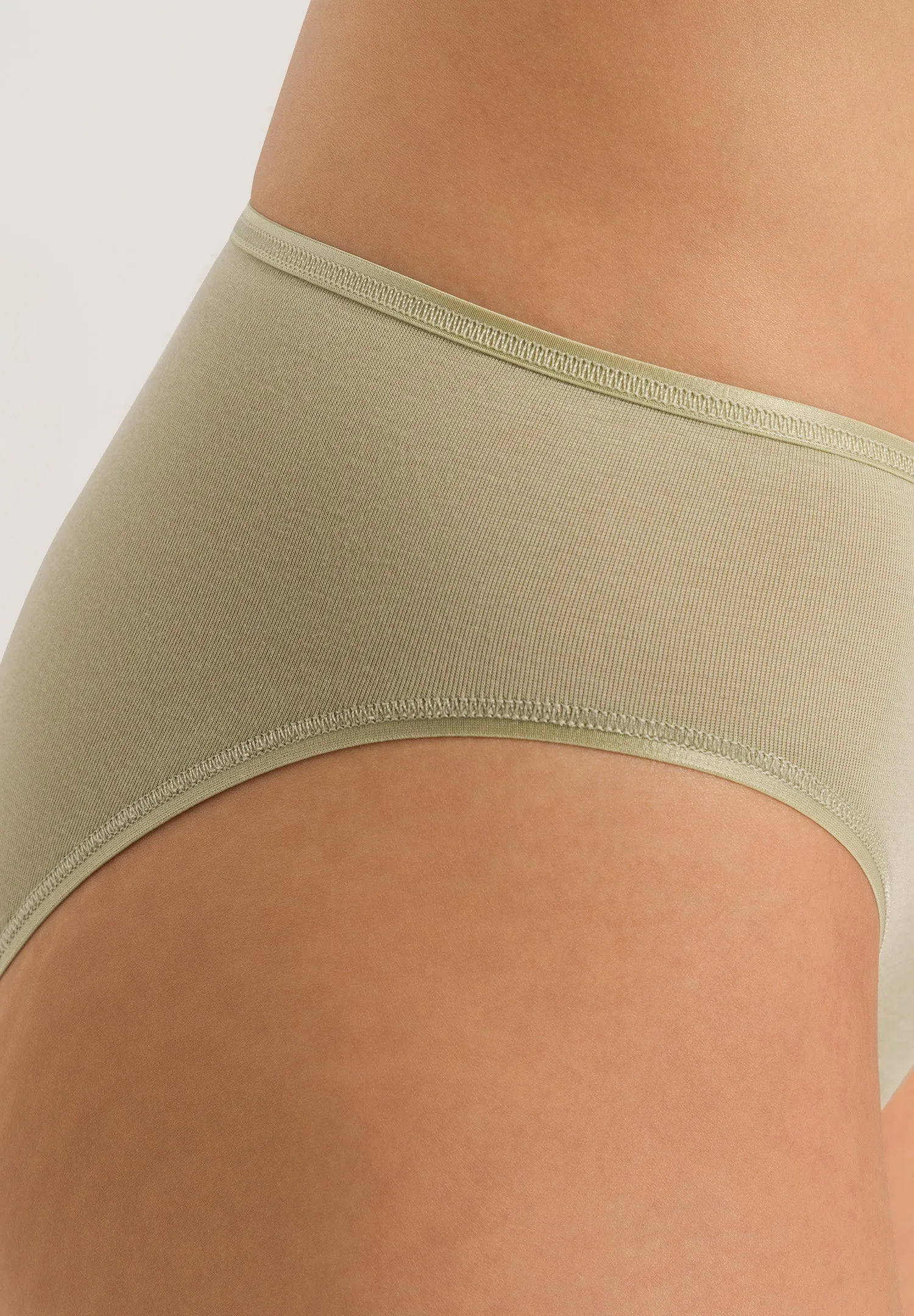 Cotton Seamless Cotton Hi-Cut Full Brief | Moss Green 71626-2720