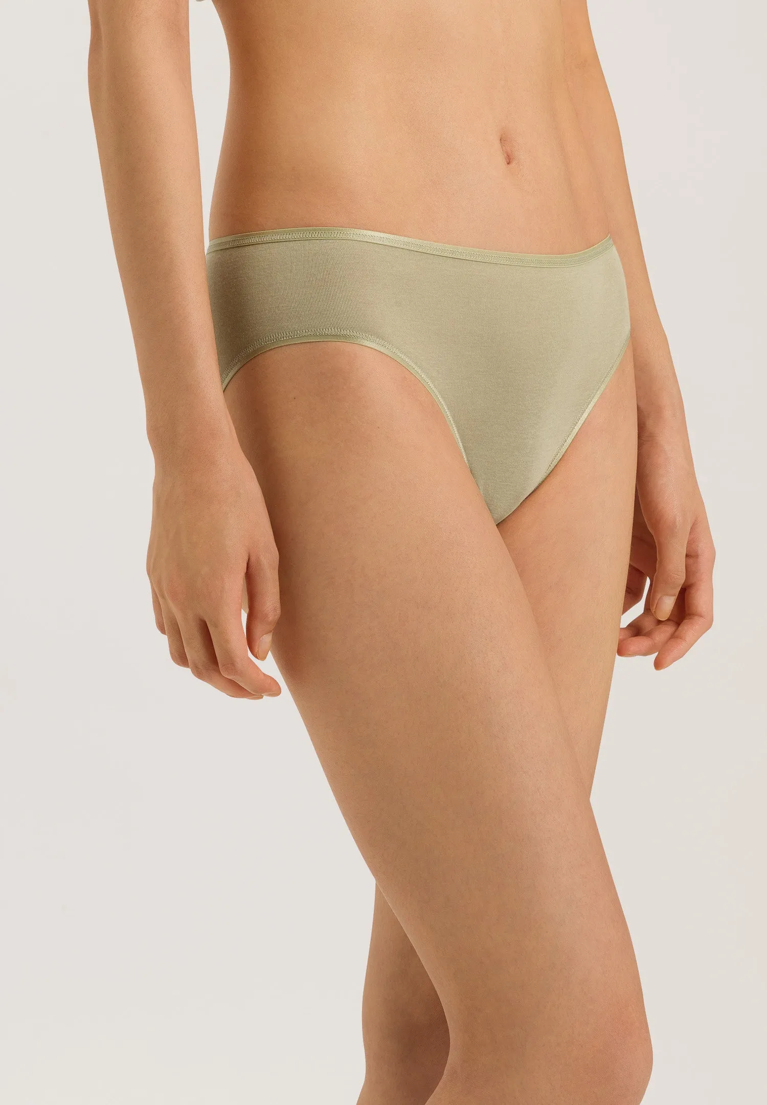 Cotton Seamless Cotton Hi-Cut Full Brief | Moss Green 71626-2720