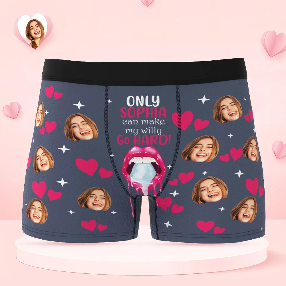 Custom Face Underwear Personalised Funny Couple Boxer Briefs and Panties Valentine's Day Gifts