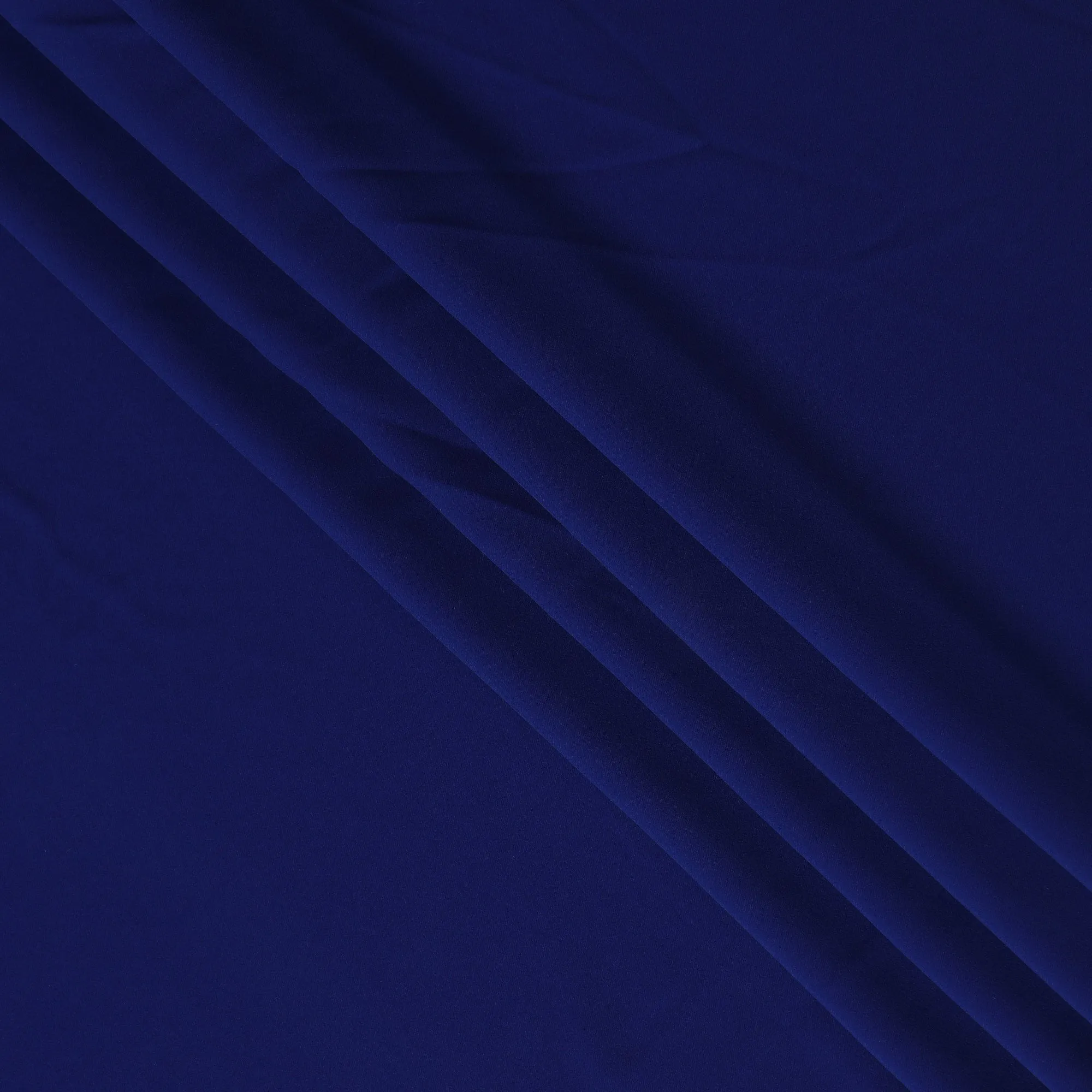 Elegant Royal Blue Synthetic Stretchable Crepe Fabric - 140 cm Wide-D19392