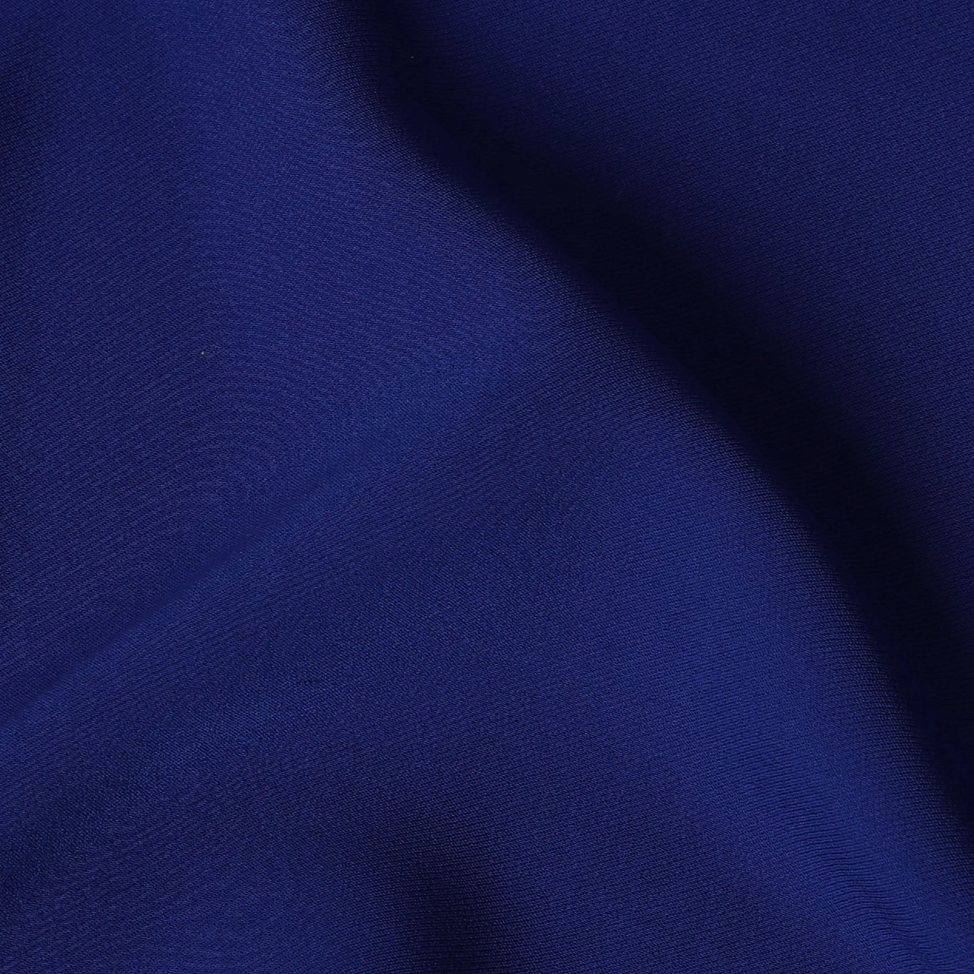 Elegant Royal Blue Synthetic Stretchable Crepe Fabric - 140 cm Wide-D19392