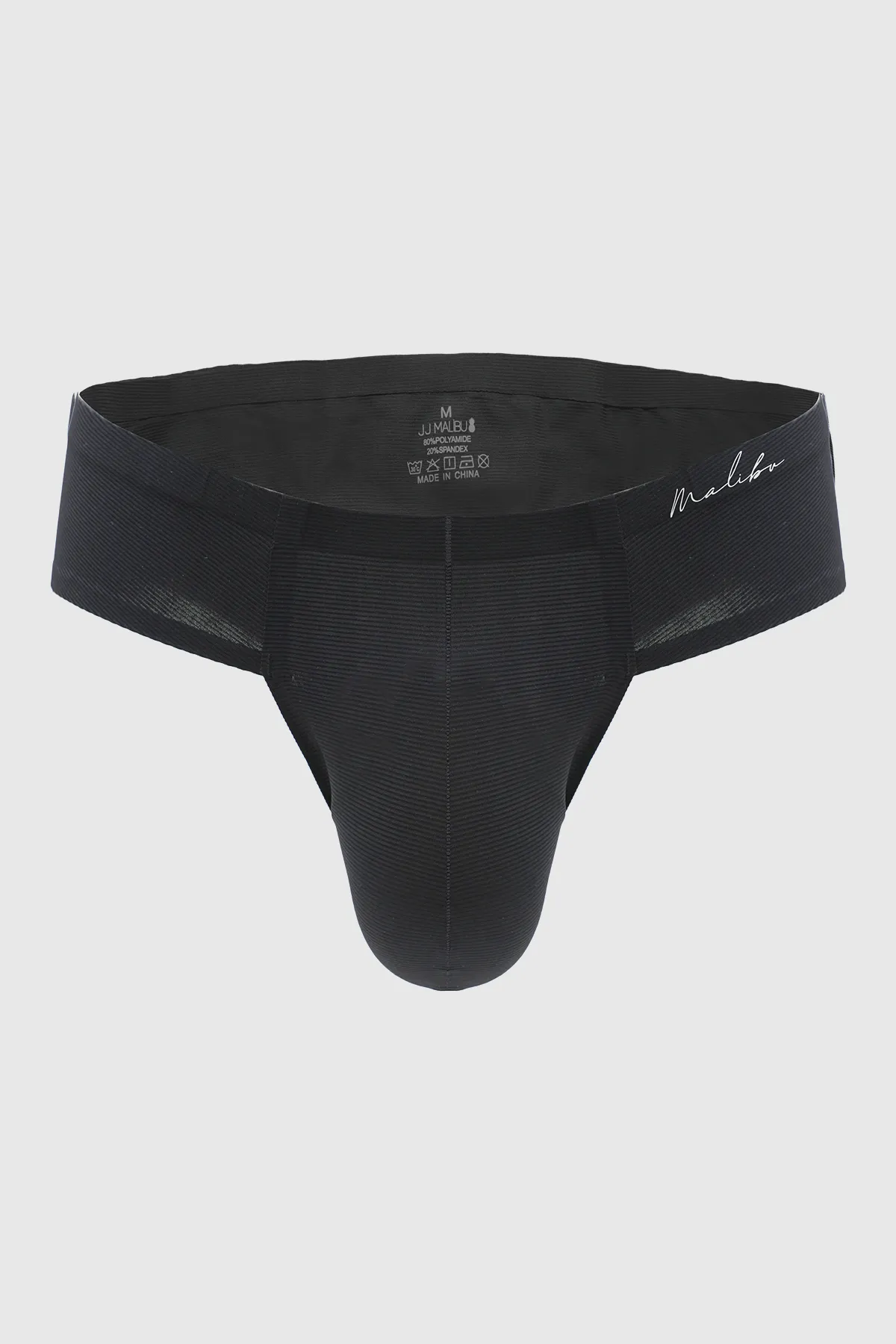 Feelin' Sultry Seamless Briefs with Bulge Pouch - Black