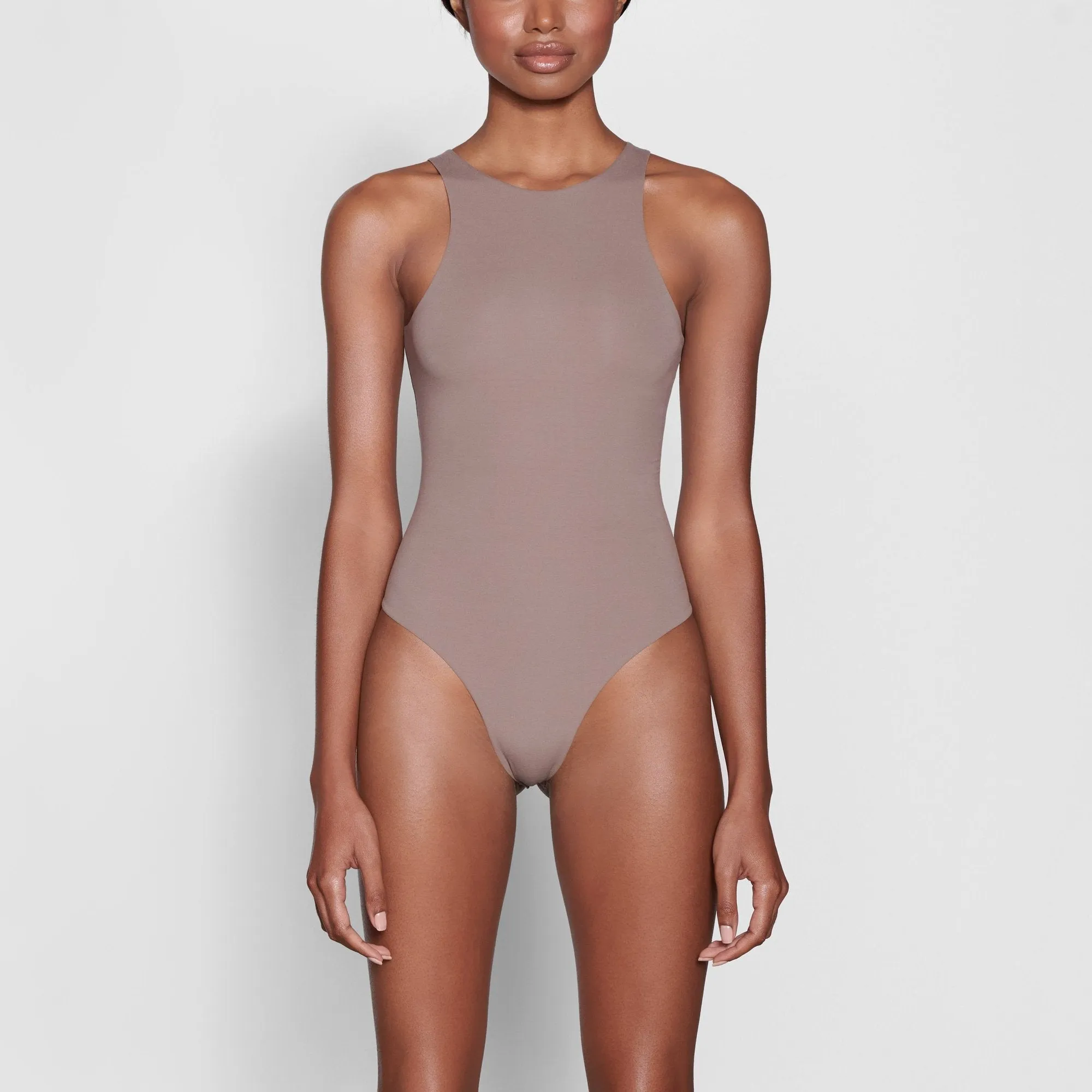 FITS EVERYBODY HIGH NECK BODYSUIT | UMBER