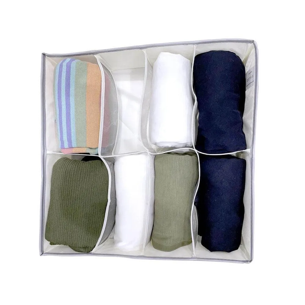 Flexi 8 Compartment Wardrobe Drawer Organiser