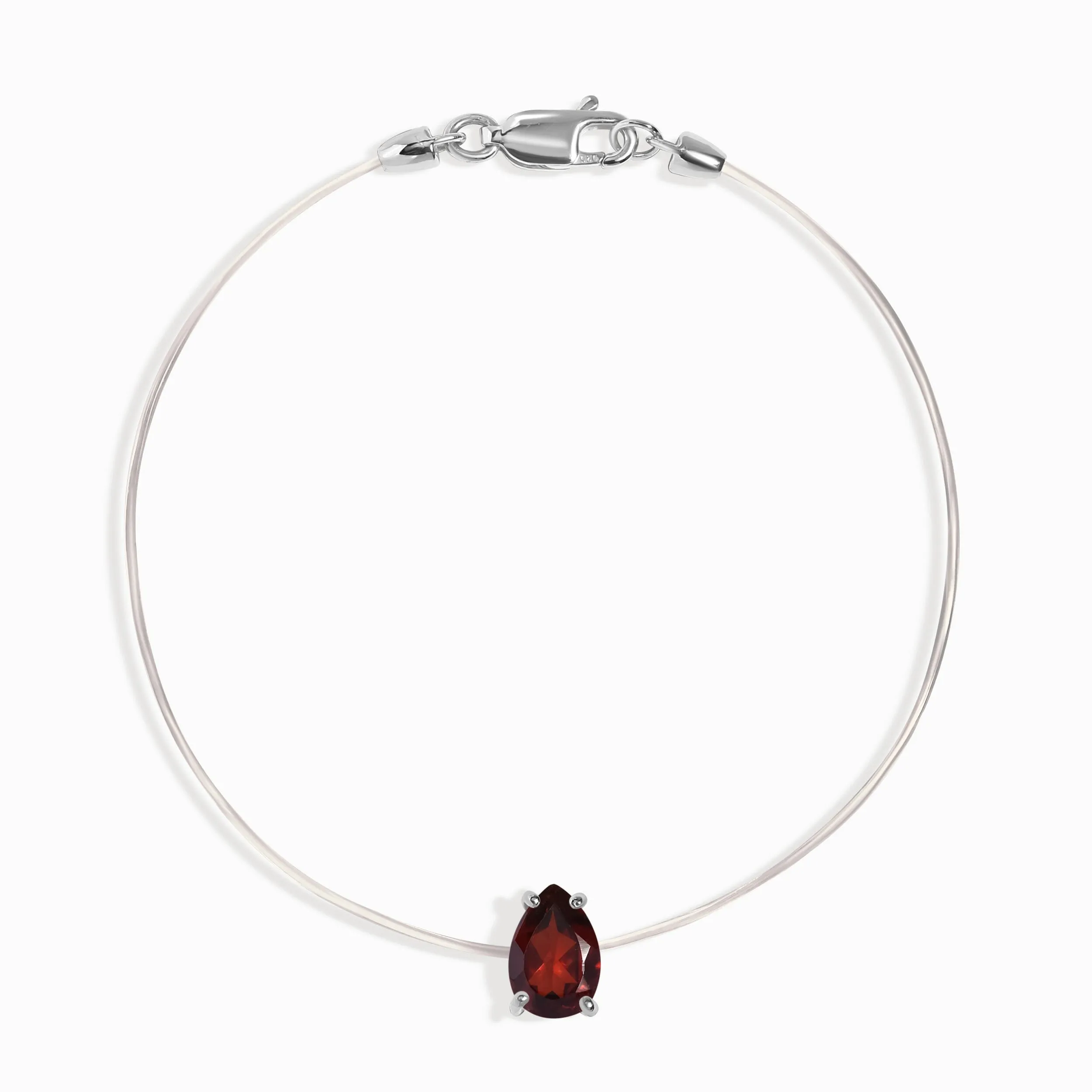 Garnet Bracelet Floating Sway - January Birthstone