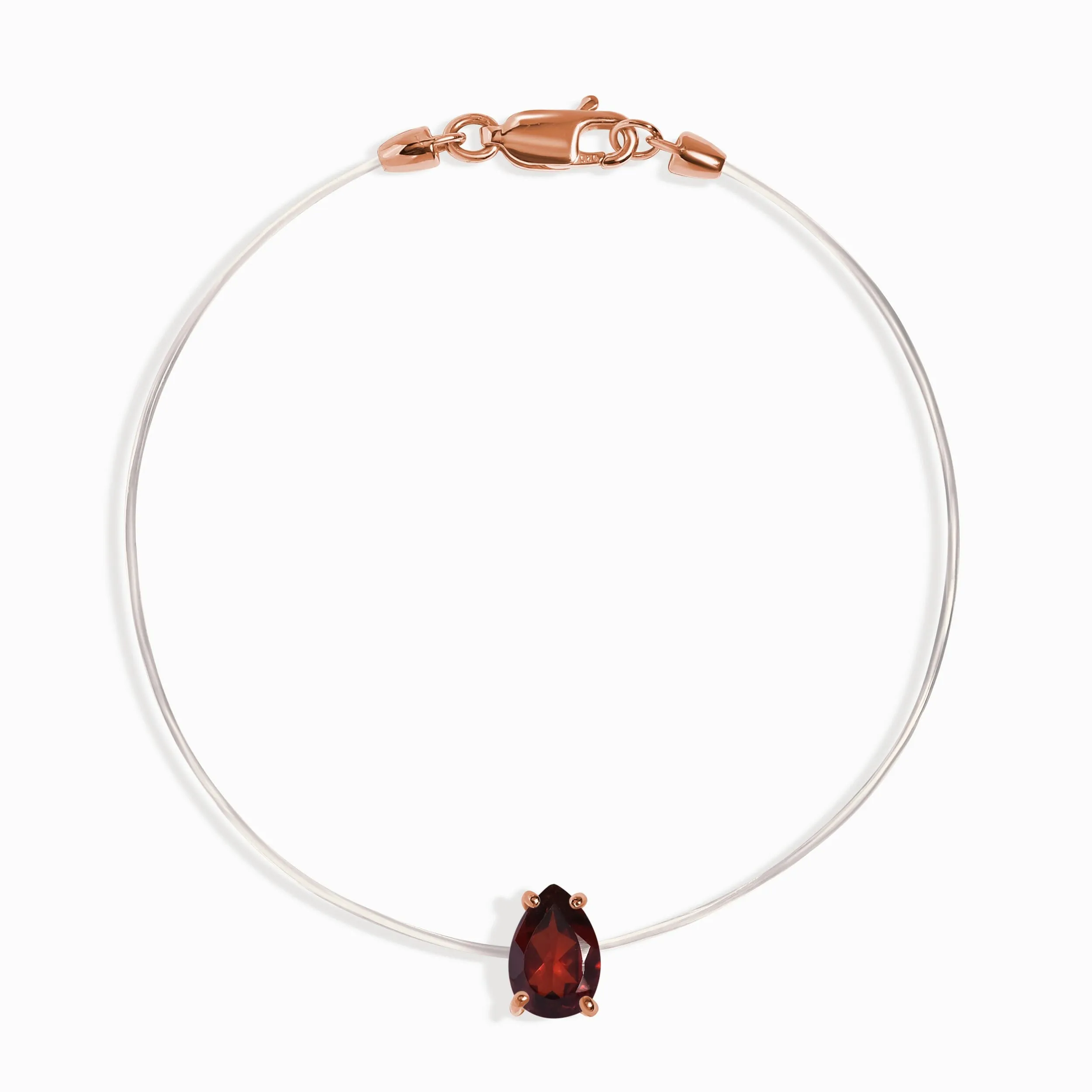 Garnet Bracelet Floating Sway - January Birthstone