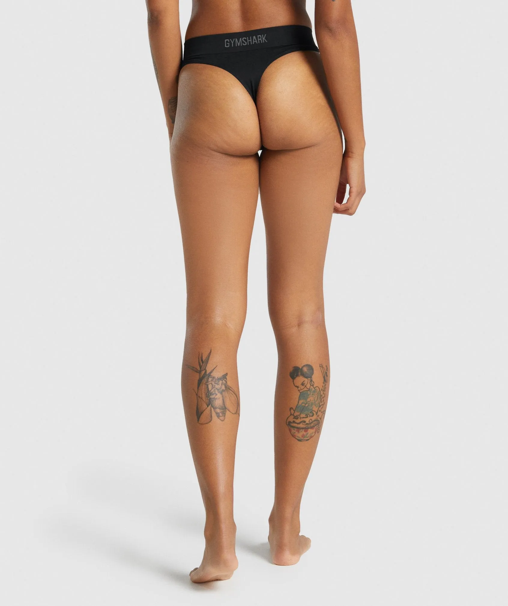 Gymshark Seamless High Rise Thong - Black