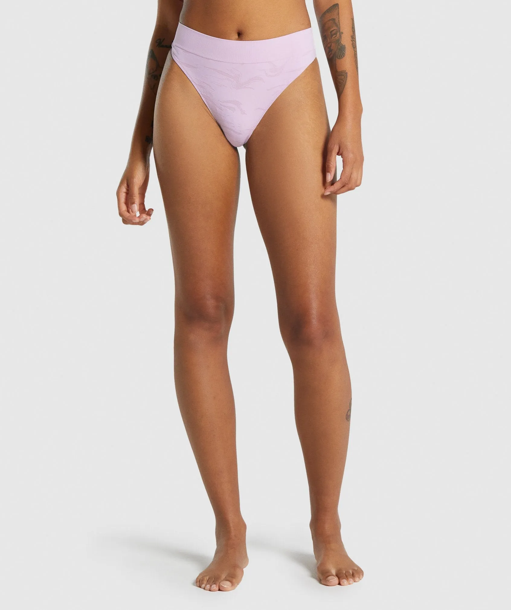 Gymshark Seamless High Rise Thong - Light Pink