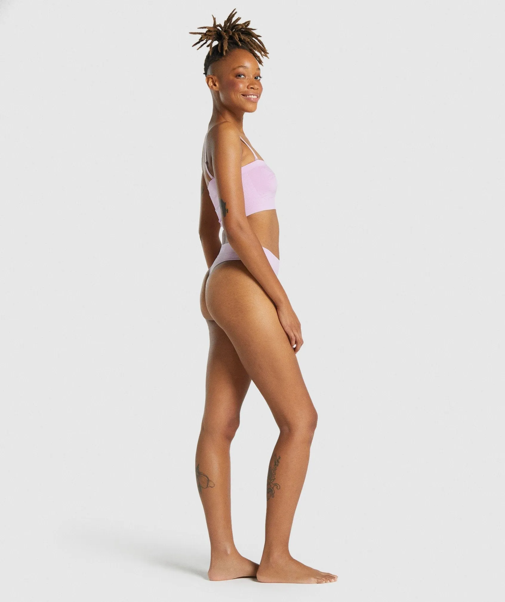 Gymshark Seamless High Rise Thong - Light Pink