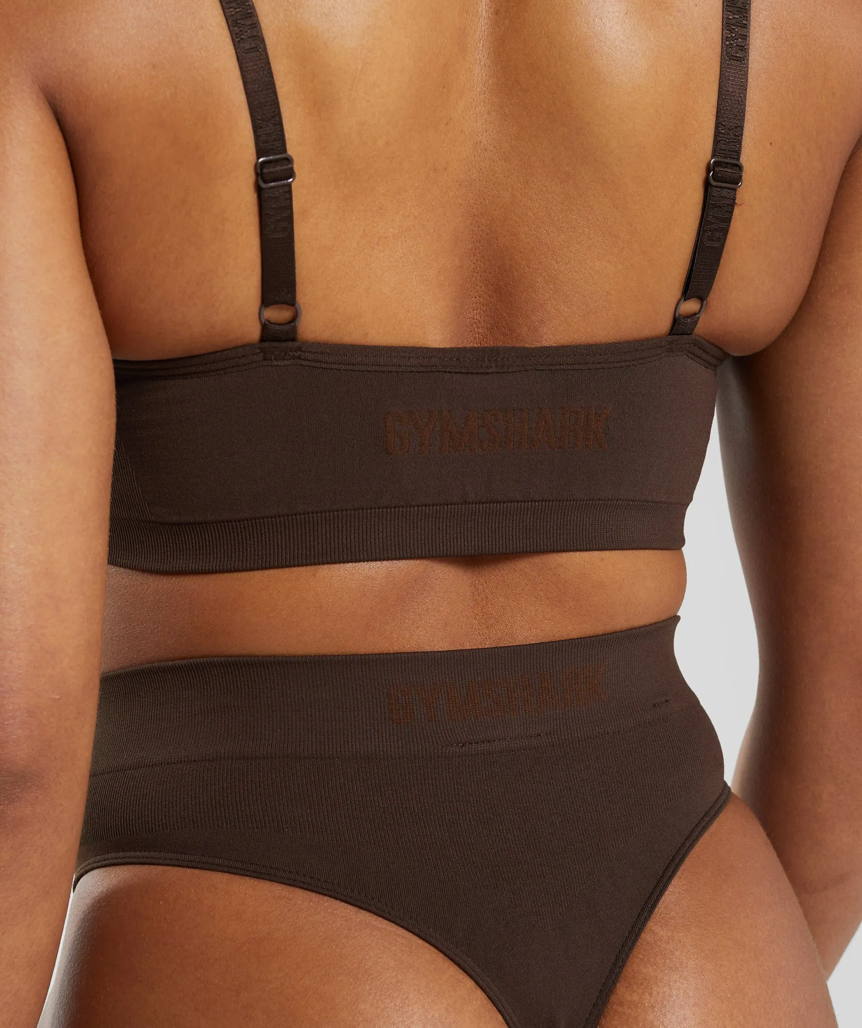 Gymshark Seamless High Waisted Thong - Archive Brown