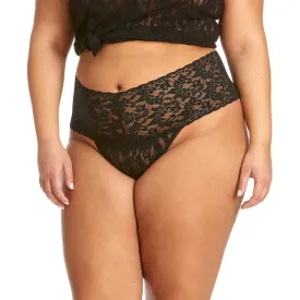 Hanky Panky Signature Lace Plus Retro Thong - Black