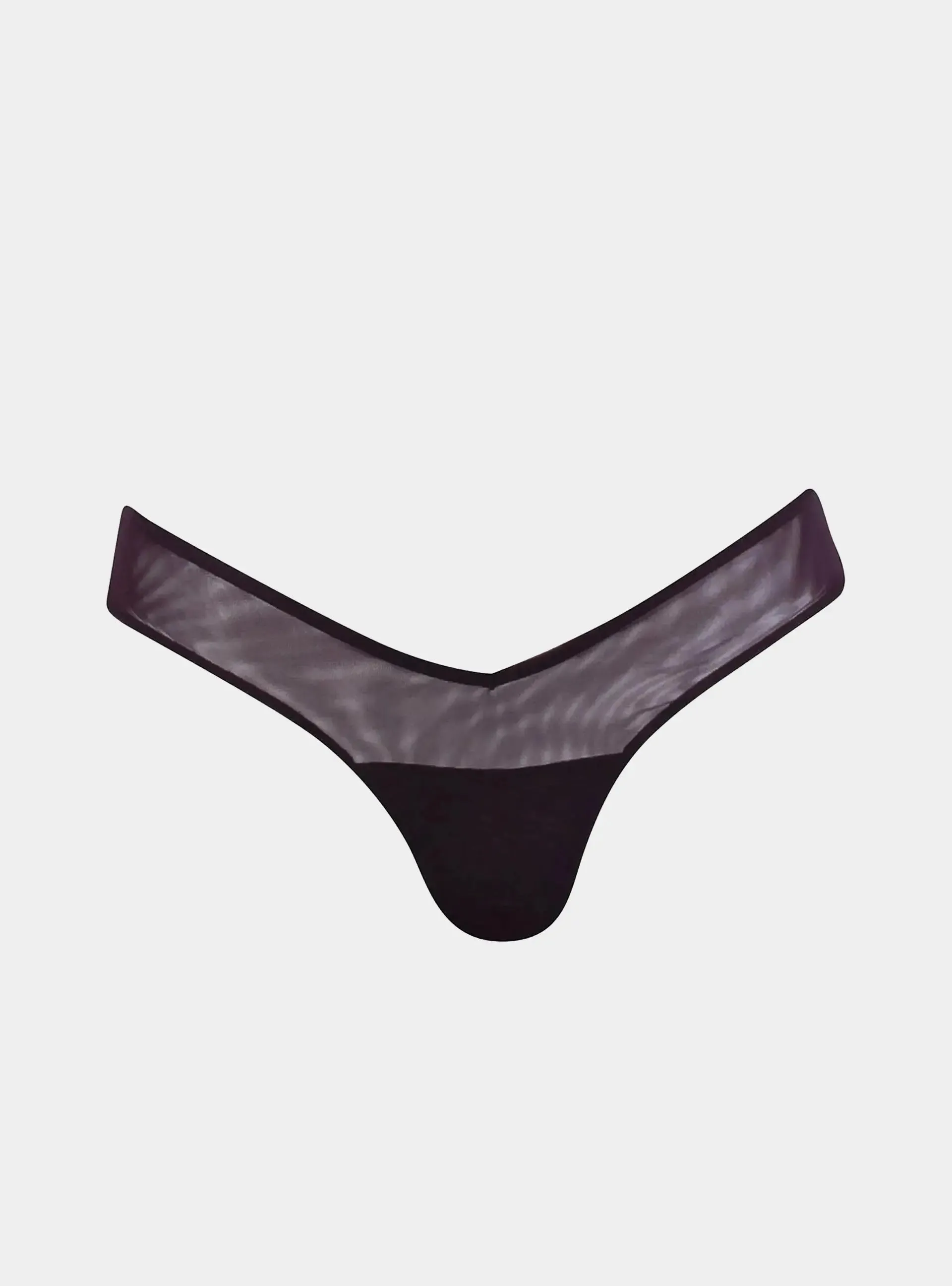 I.D. Line Fine Mesh Brown V-Thong