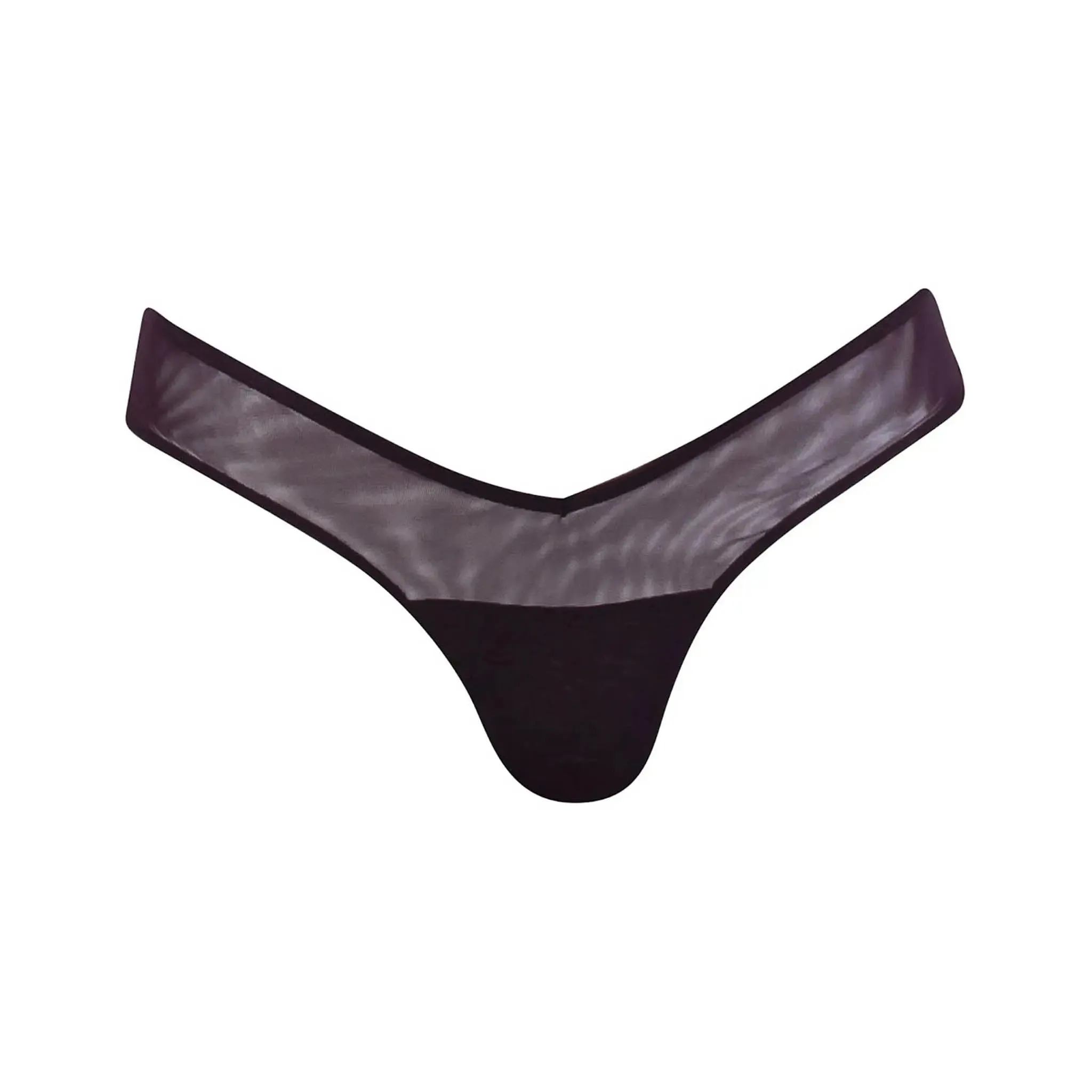 I.D. Line Fine Mesh Brown V-Thong