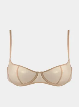 I.D. Line Underwired Fine Mesh Nude Balcony Bra