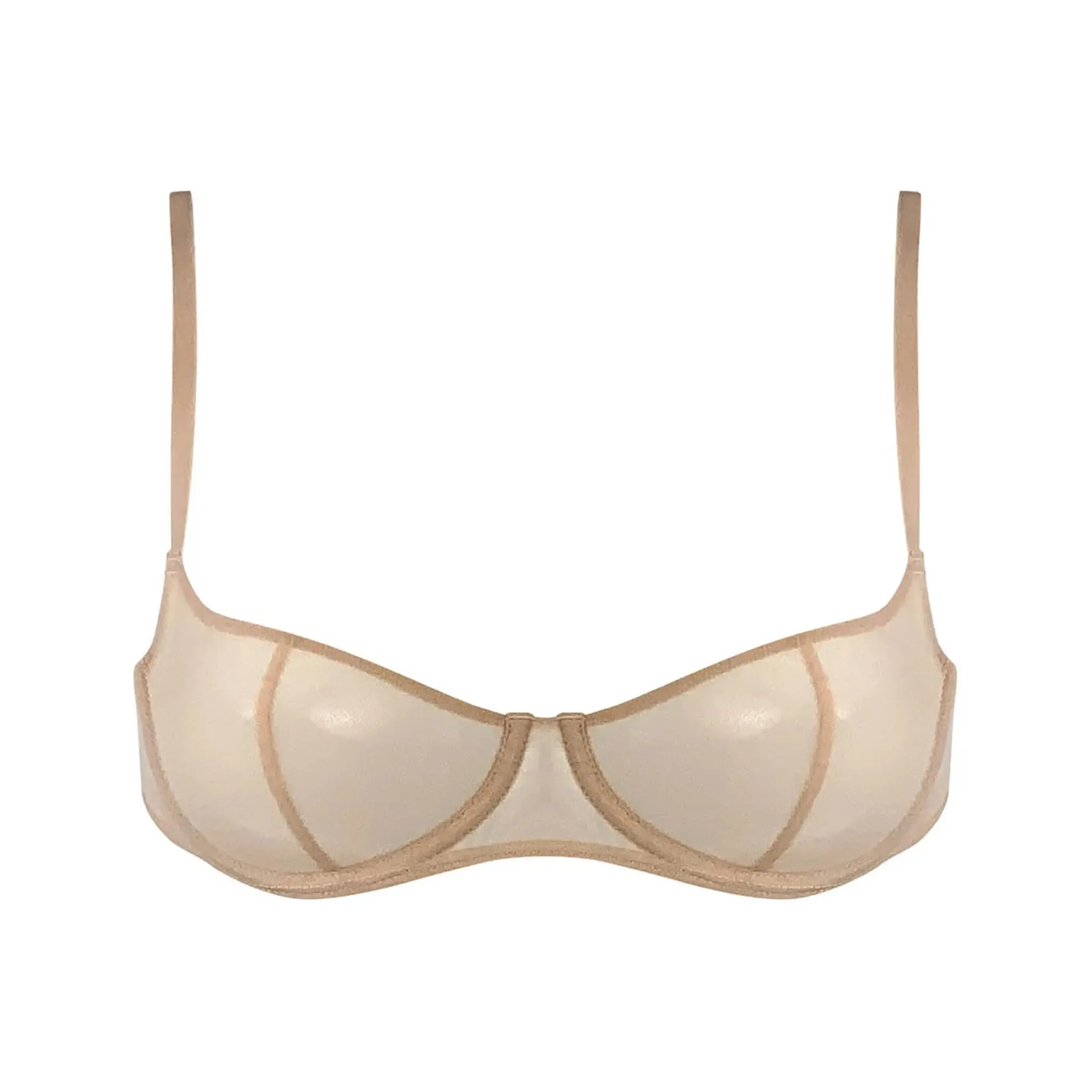 I.D. Line Underwired Fine Mesh Nude Balcony Bra