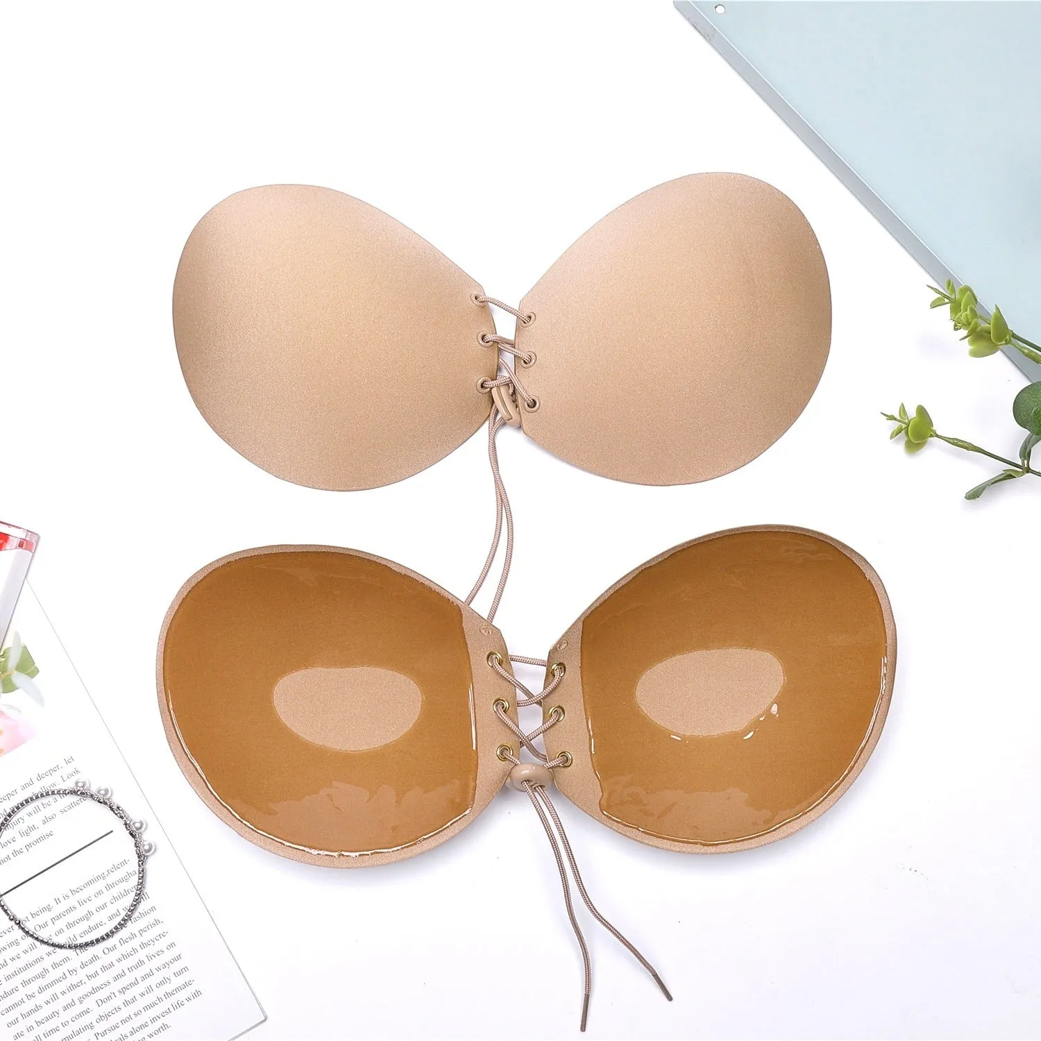 Invisible Bare-breasted Ultra-thin Round Strapless Bra Underwear Breast Pad