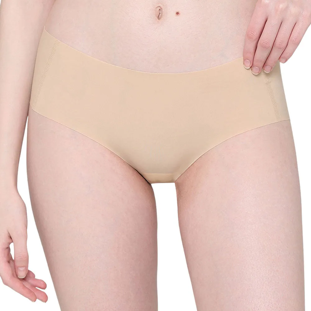 Invisible Comfort Mid-Waist Full Coverage Seamless Everyday wear Hipster Panty - Beige