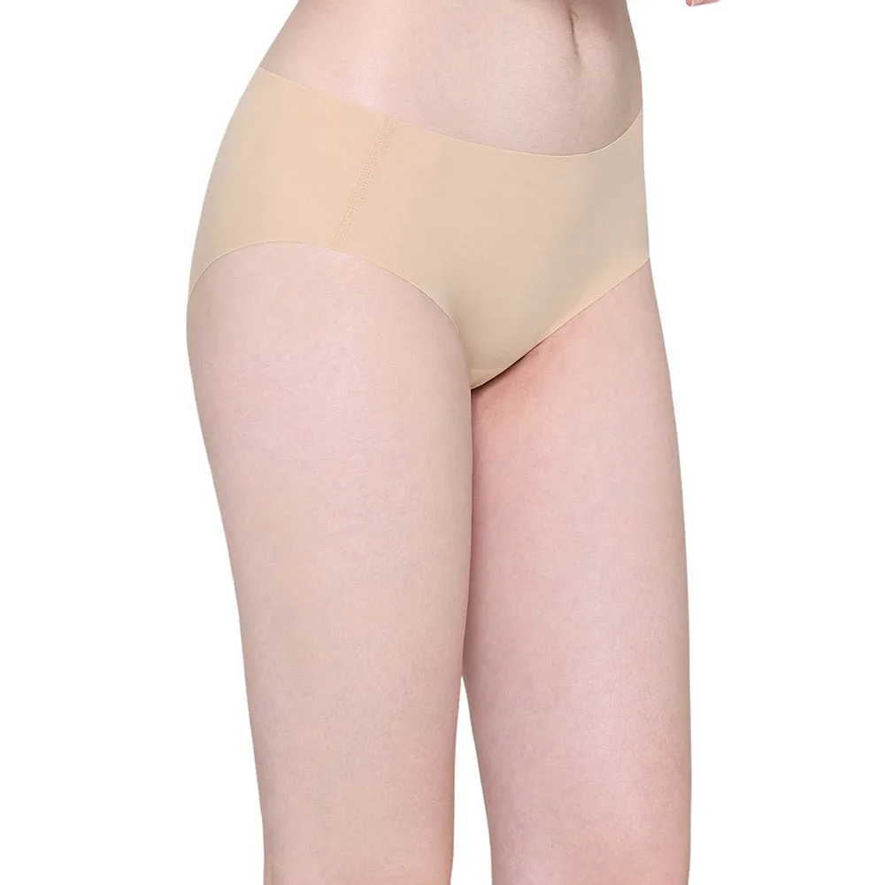 Invisible Comfort Mid-Waist Full Coverage Seamless Everyday wear Hipster Panty - Beige